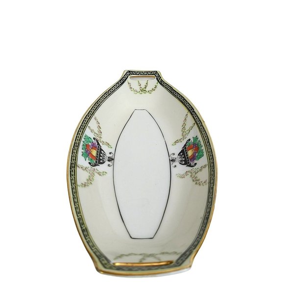 Vintage Noritake Hand Painted Oval Relish Candy Dish w/ Handles-12" - Picture 2 of 15